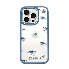 iPhone 15 pro max hoesje - schildpaddenblauw - "Turtlino" - duurzaam