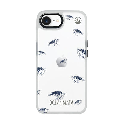 iPhone 16e hoesje - Turtles Blue - "Turtlino" - Duurzaam
