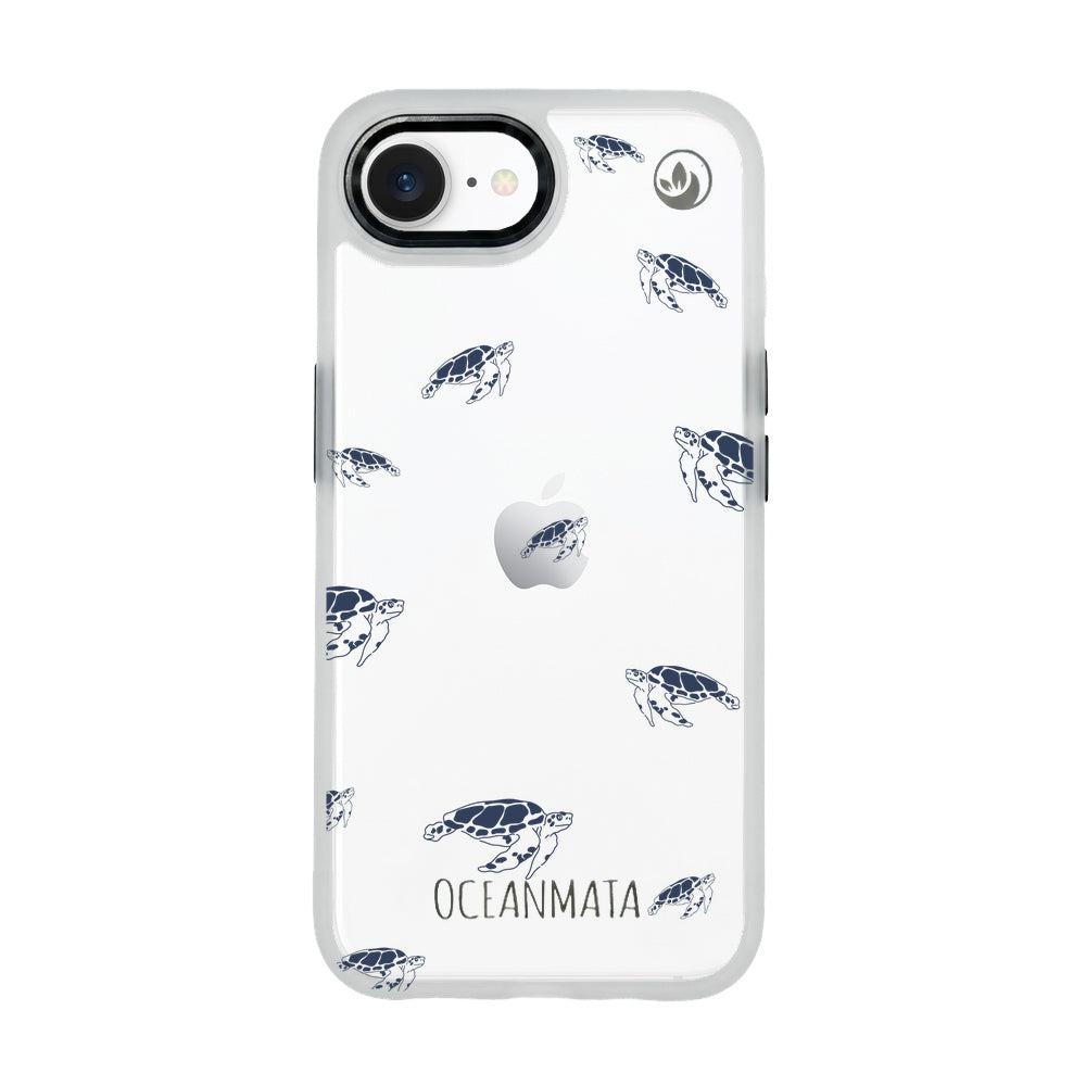 iPhone 16e hoesje - Turtles Blue - "Turtlino" - Duurzaam