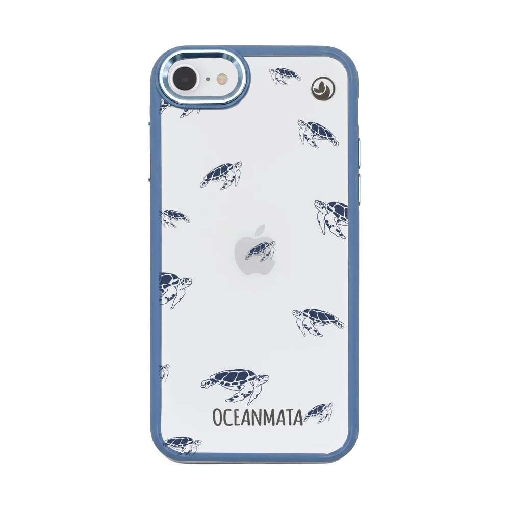 iPhone SE/7/8 hoesje - Turtles Blue - "Turtlino" - Duurzaam