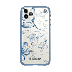 iPhone 11 pro max hoesje - walvisblauw - "WhaleLife" - duurzaam 