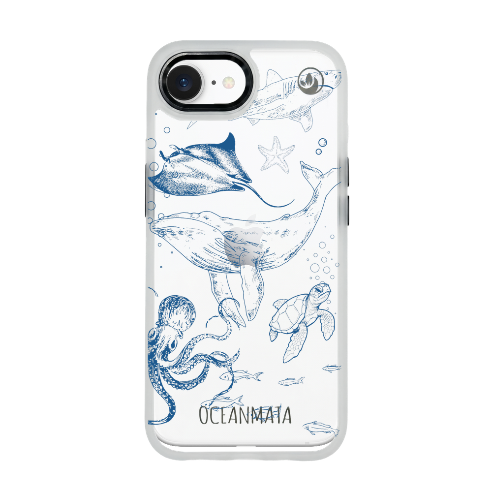iPhone 16 e Case - Whale Blue - "WhaleLife" - Duurzaam 