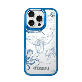 iPhone 16 pro max hoesje - walvisblauw - "WhaleLife" - duurzaam 