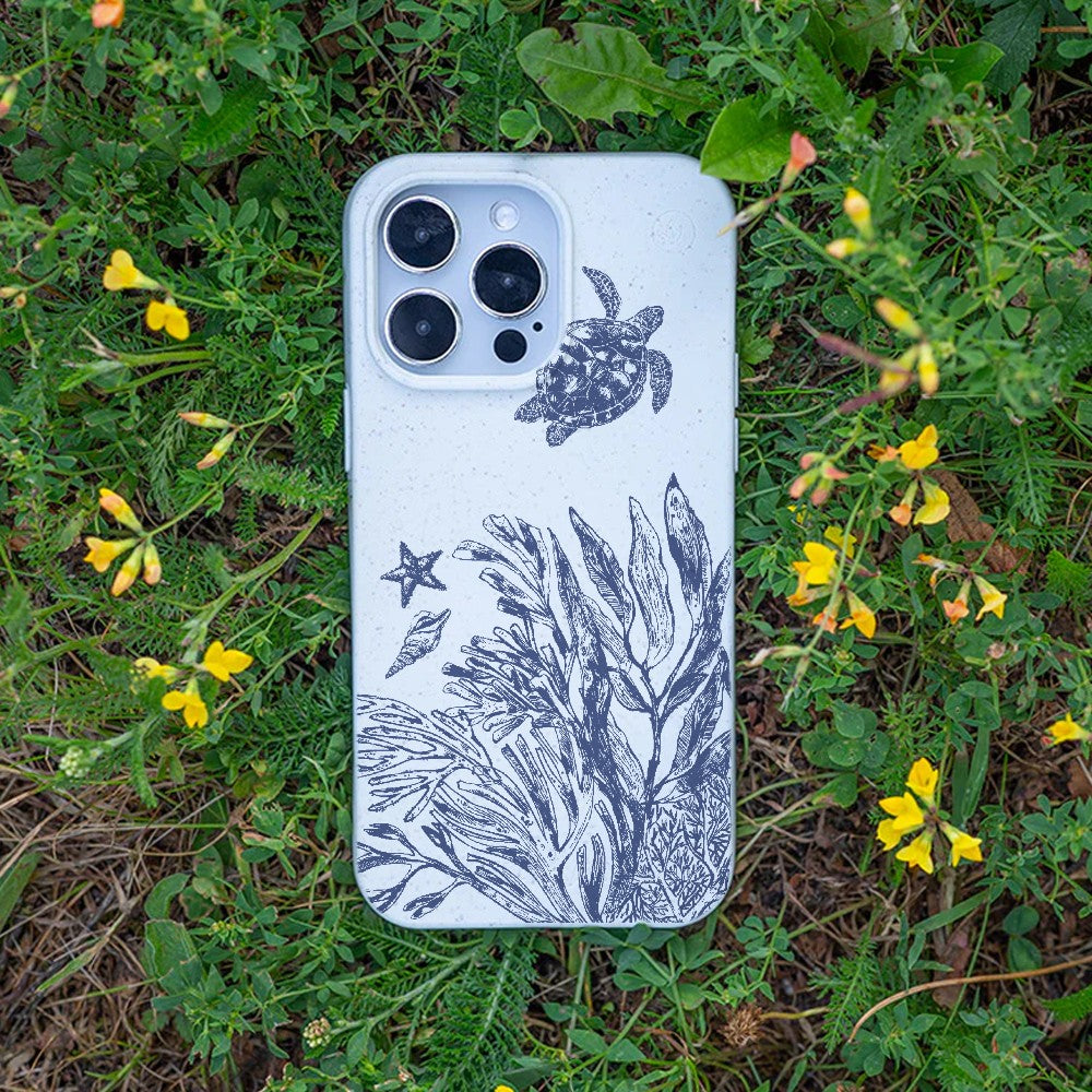 Biologisch abbaubare Handyhülle Samsung S26 Whitesilentwaves — kompostierbar — Bonus