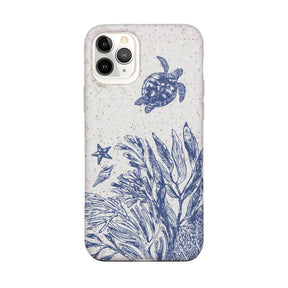 Biologisch abbaubare Handyhülle iPhone 11 pro Whitesilentwaves — kompostierbar — Vorderseite