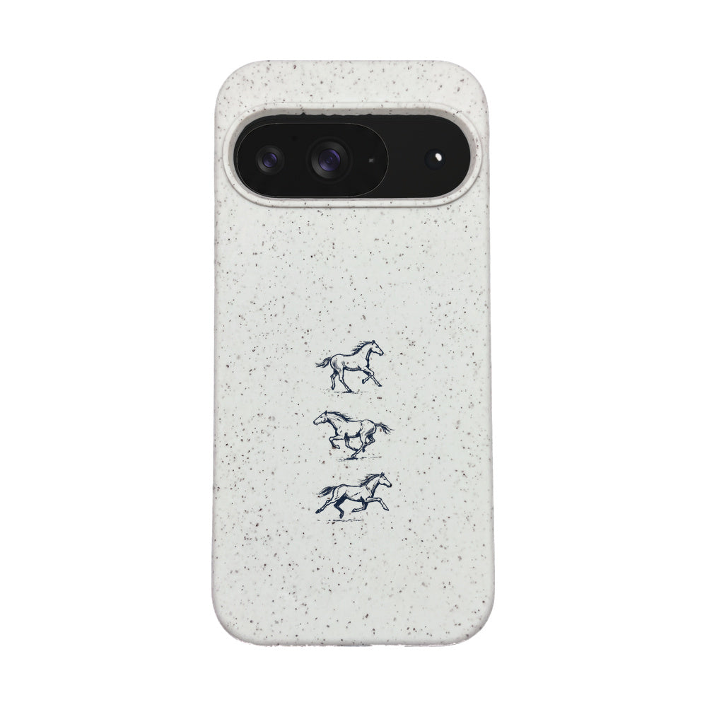 Google Pixel 9 / 9 Pro Hülle - Pferd weiß - "wild" - nachhaltig