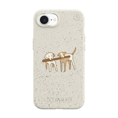 iPhone 16e/17e Hülle - Hunde weiß - "Wuff" - nachhaltig